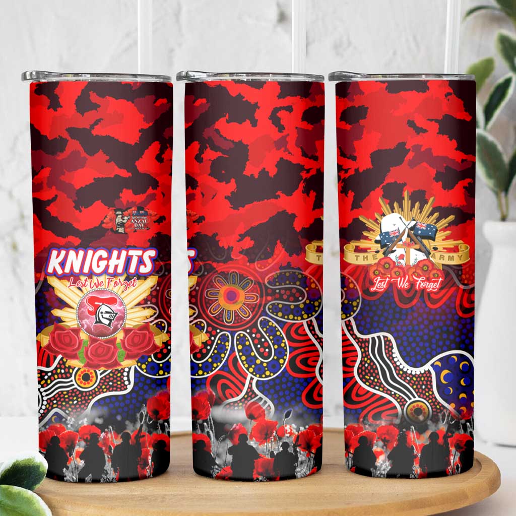 Personalized Knights ANZAC Day Skinny Tumbler Australian Army - Lest We Forget