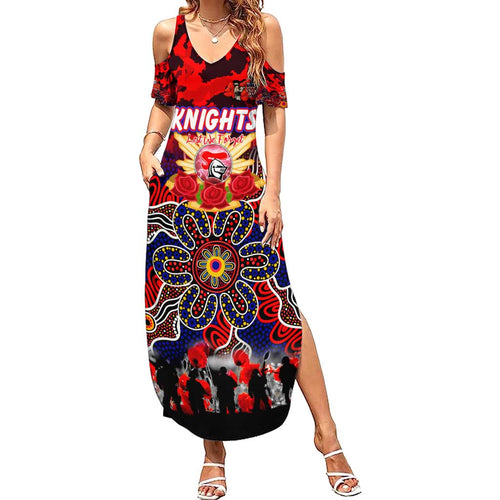 Personalized Knights ANZAC Day Summer Maxi Dress Australian Army - Lest We Forget