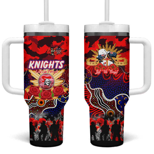 Personalized Knights ANZAC Day Tumbler With Handle Australian Army - Lest We Forget
