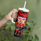 Personalized Knights ANZAC Day Tumbler With Handle Australian Army - Lest We Forget
