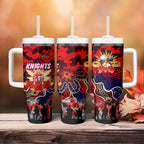 Personalized Knights ANZAC Day Tumbler With Handle Australian Army - Lest We Forget