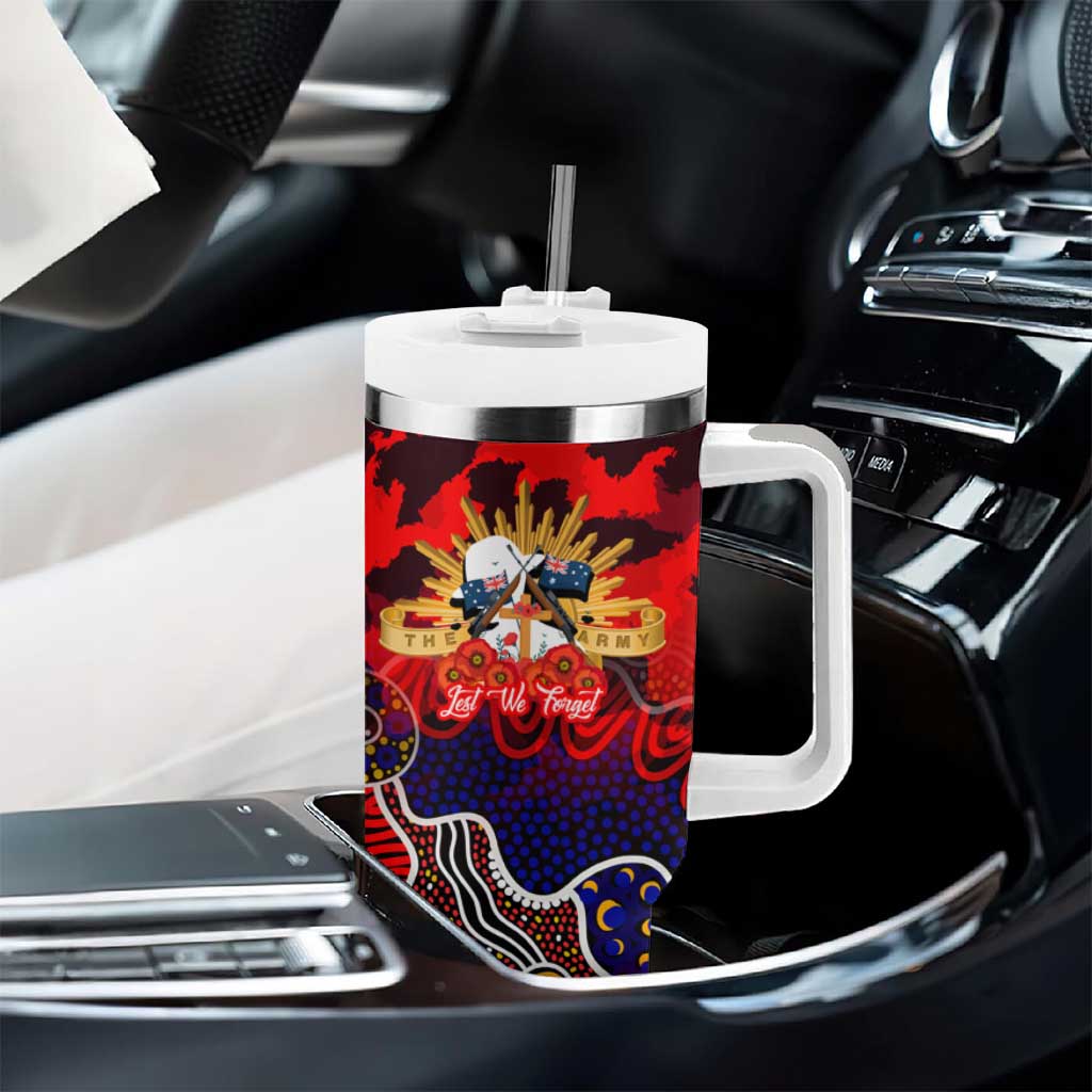 Personalized Knights ANZAC Day Tumbler With Handle Australian Army - Lest We Forget