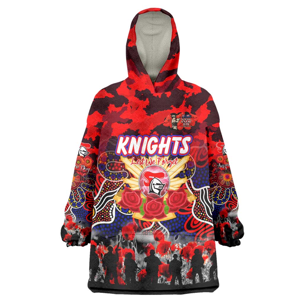 Personalized Knights ANZAC Day Wearable Blanket Hoodie Australian Army - Lest We Forget