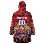 Personalized Knights ANZAC Day Wearable Blanket Hoodie Australian Army - Lest We Forget