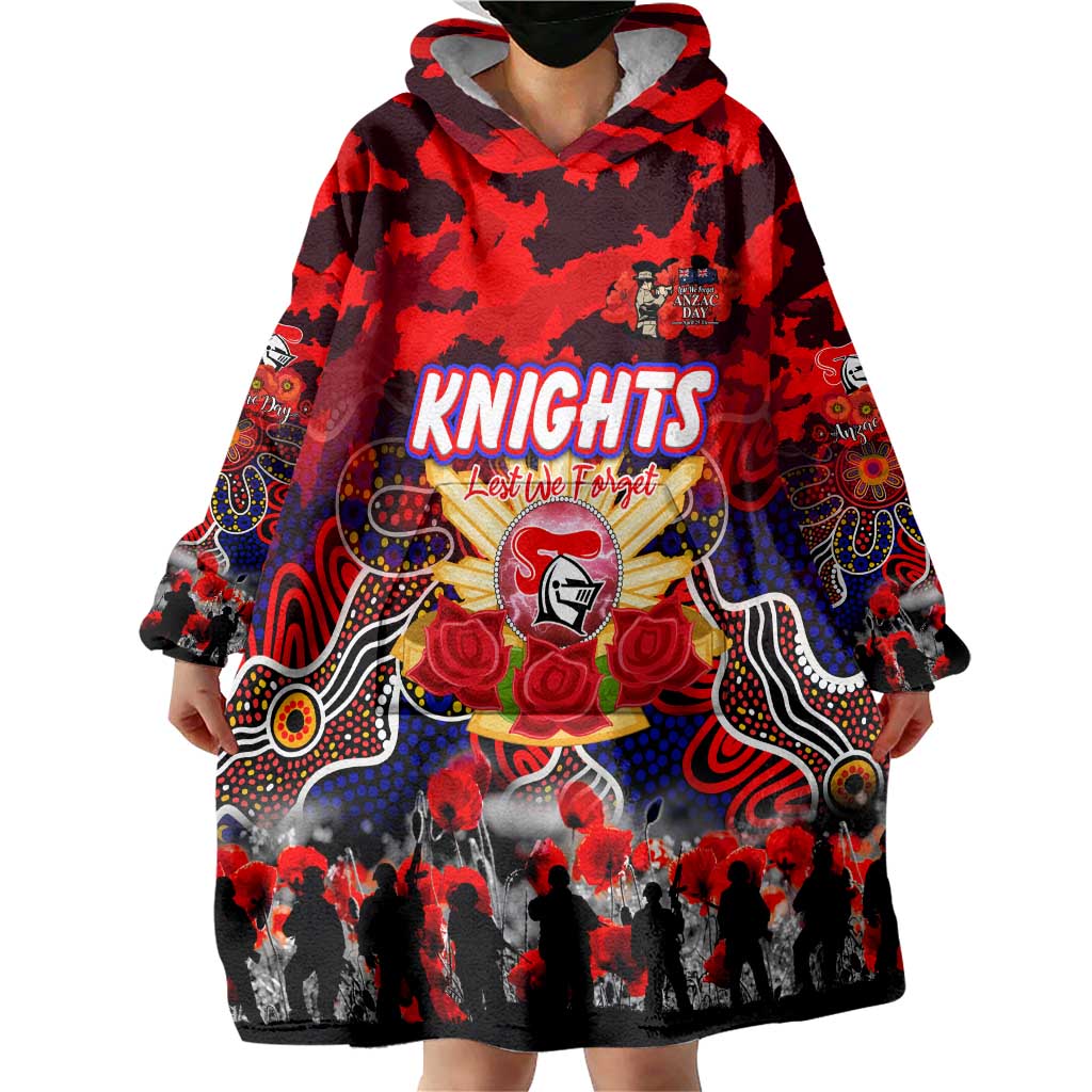 Personalized Knights ANZAC Day Wearable Blanket Hoodie Australian Army - Lest We Forget