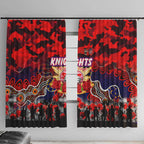 Knights ANZAC Day Window Curtain Australian Army - Lest We Forget