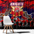 Knights ANZAC Day Window Curtain Australian Army - Lest We Forget