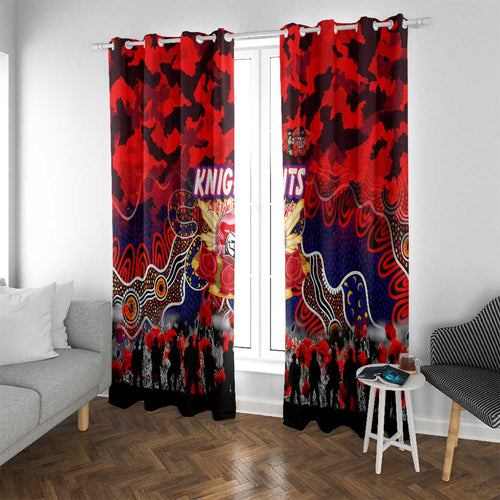 Knights ANZAC Day Window Curtain Australian Army - Lest We Forget