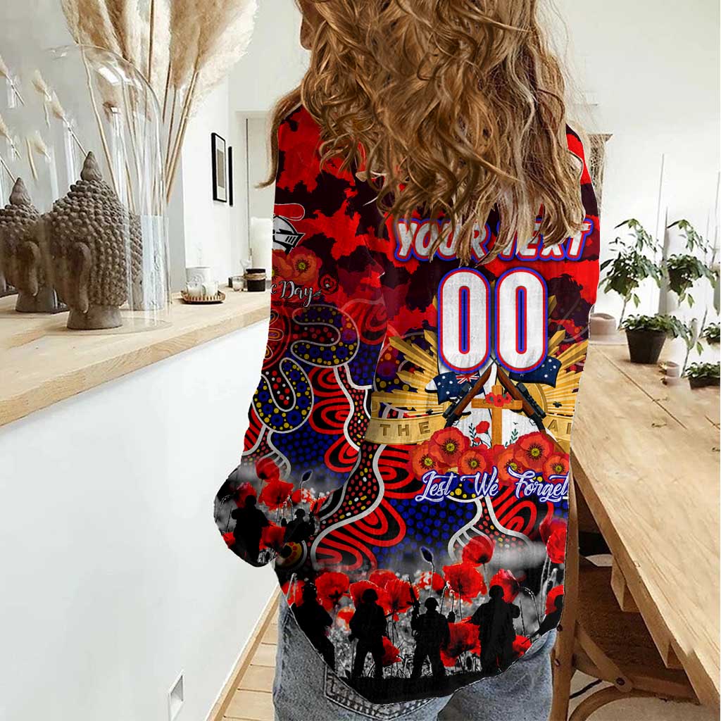 Personalized Knights ANZAC Day Women Casual Shirt Australian Army - Lest We Forget