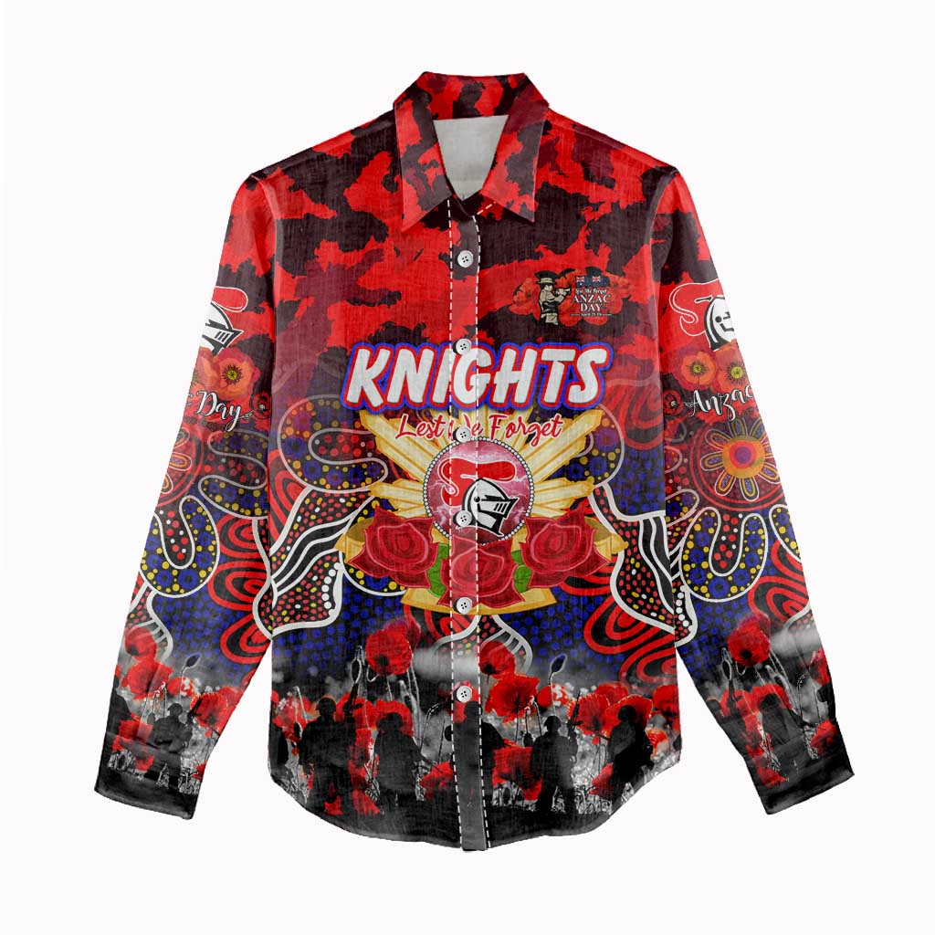 Personalized Knights ANZAC Day Women Casual Shirt Australian Army - Lest We Forget