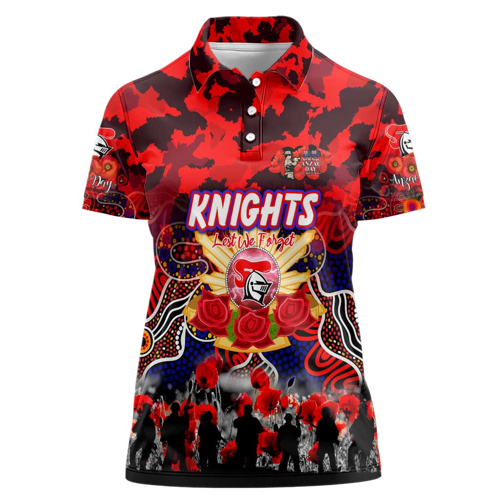 Personalized Knights ANZAC Day Women Polo Shirt Australian Army - Lest We Forget