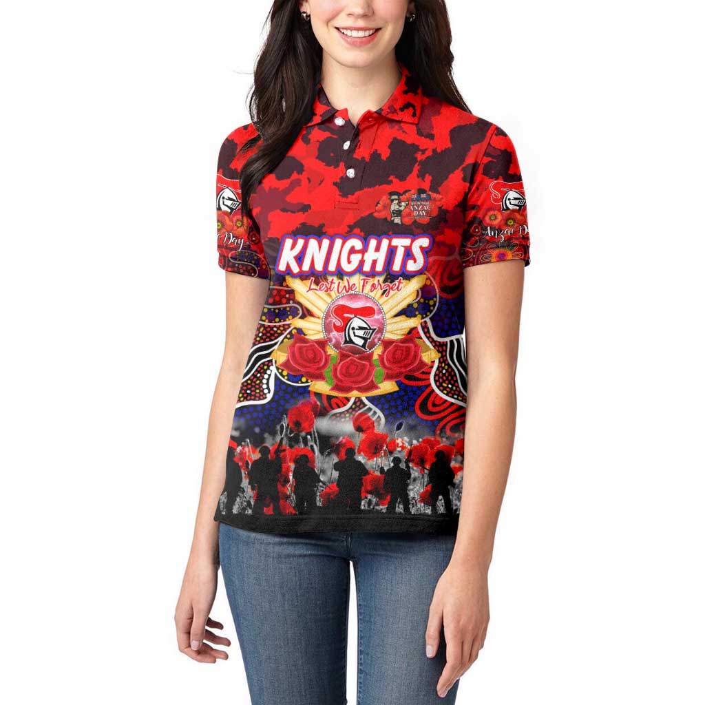 Personalized Knights ANZAC Day Women Polo Shirt Australian Army - Lest We Forget