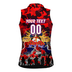 Personalized Knights ANZAC Day Women Sleeveless Polo Shirt Australian Army - Lest We Forget
