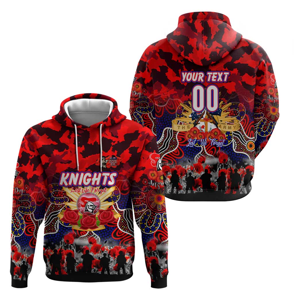 Personalized Knights ANZAC Day Zip Hoodie Australian Army - Lest We Forget