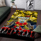 Cowboys ANZAC Day Area Rug Australian Army - Lest We Forget