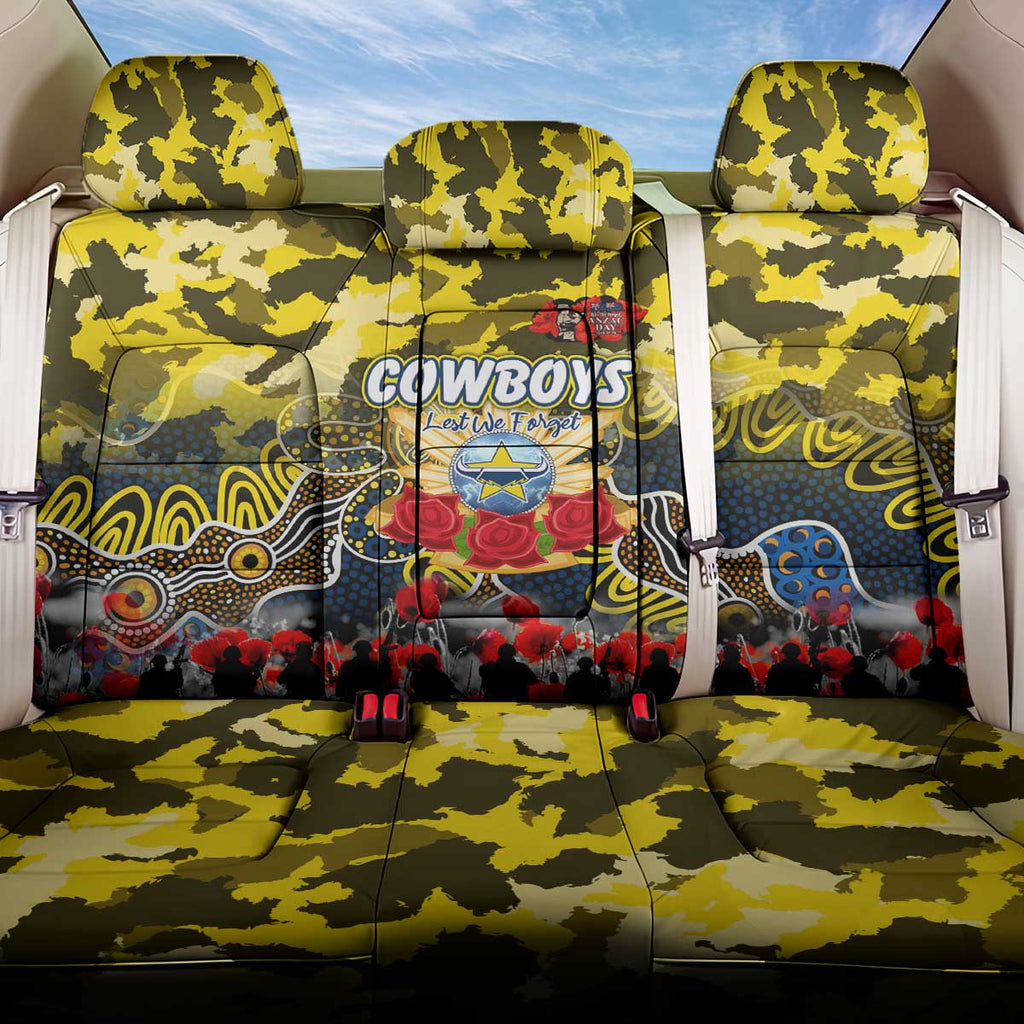 Cowboys ANZAC Day Back Car Seat Cover Australian Army - Lest We Forget