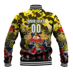 Personalized Cowboys ANZAC Day Baseball Jacket Australian Army - Lest We Forget