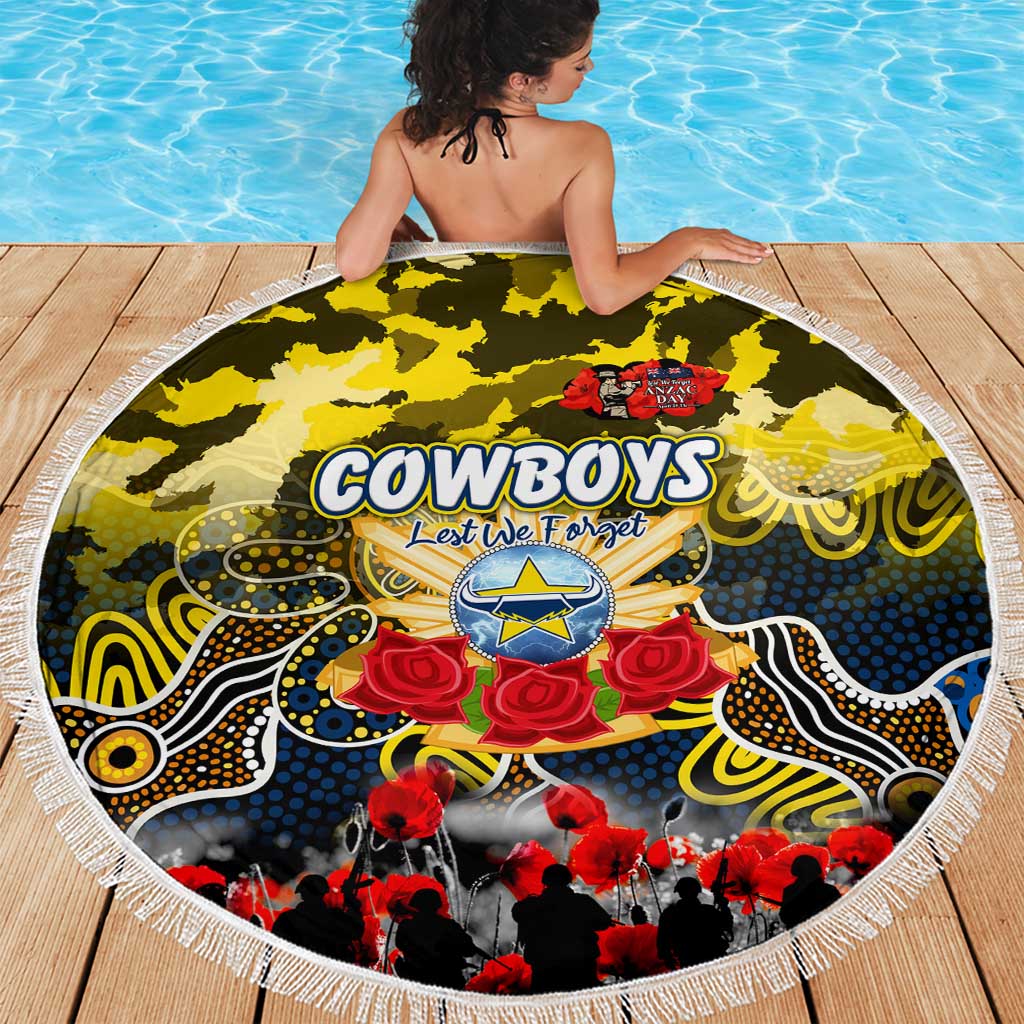 Cowboys ANZAC Day Beach Blanket Australian Army - Lest We Forget