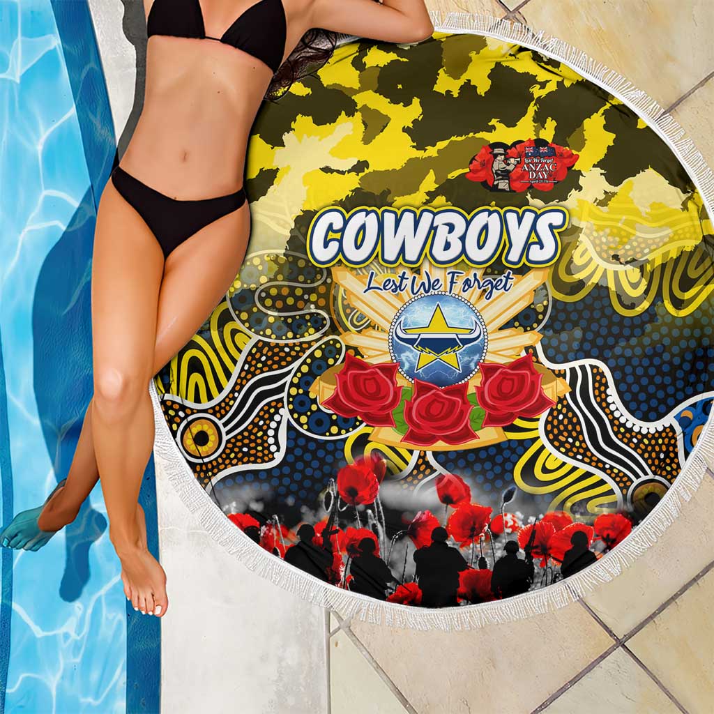 Cowboys ANZAC Day Beach Blanket Australian Army - Lest We Forget