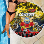 Cowboys ANZAC Day Beach Blanket Australian Army - Lest We Forget