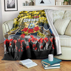 Cowboys ANZAC Day Blanket Australian Army - Lest We Forget