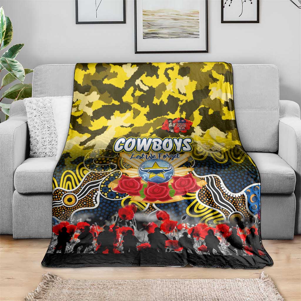 Cowboys ANZAC Day Blanket Australian Army - Lest We Forget