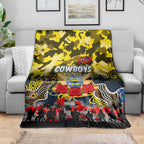 Cowboys ANZAC Day Blanket Australian Army - Lest We Forget