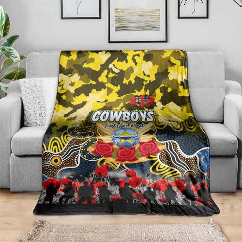 Cowboys ANZAC Day Blanket Australian Army - Lest We Forget