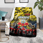Cowboys ANZAC Day Blanket Australian Army - Lest We Forget