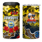 Personalized Cowboys ANZAC Day 4 in 1 Can Cooler Tumbler Australian Army - Lest We Forget