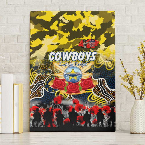 Cowboys ANZAC Day Canvas Wall Art Australian Army - Lest We Forget