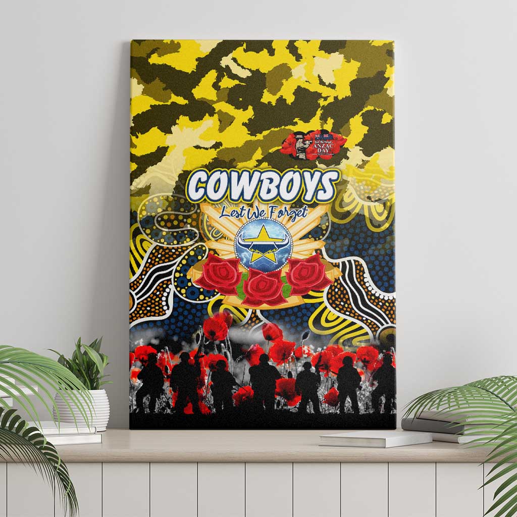 Cowboys ANZAC Day Canvas Wall Art Australian Army - Lest We Forget