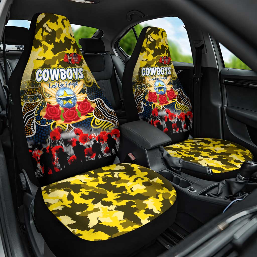 Cowboys ANZAC Day Car Seat Cover Australian Army - Lest We Forget