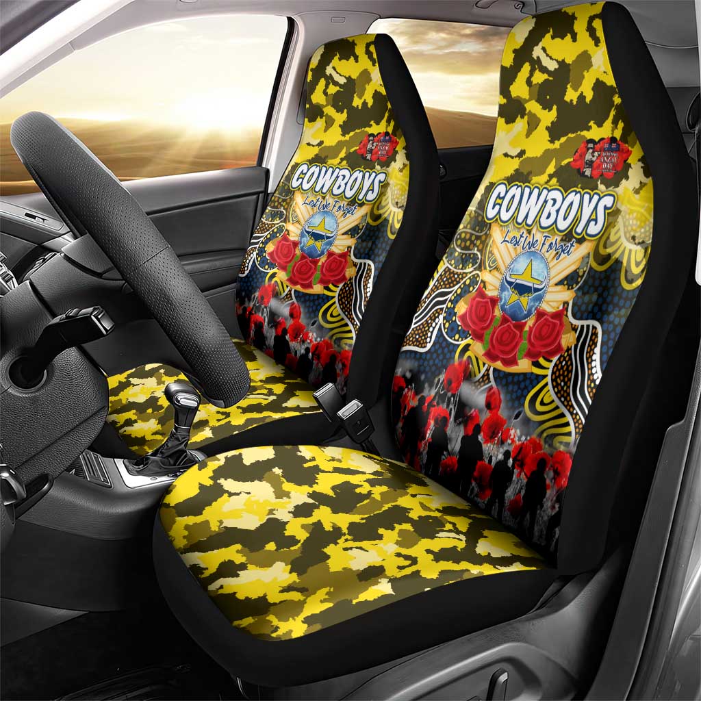 Cowboys ANZAC Day Car Seat Cover Australian Army - Lest We Forget