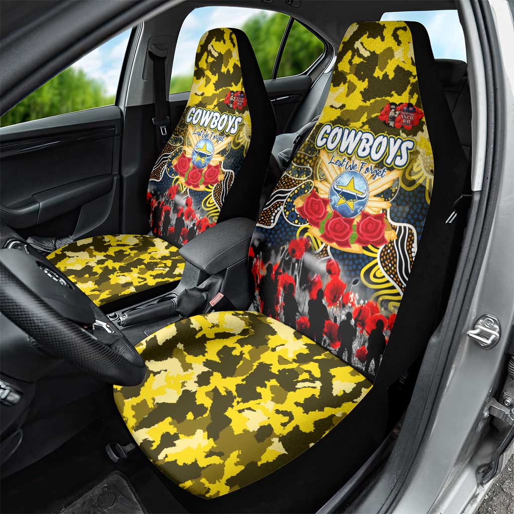 Cowboys ANZAC Day Car Seat Cover Australian Army - Lest We Forget
