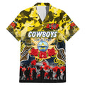 Personalized Cowboys ANZAC Day Family Matching Mermaid Dress and Hawaiian Shirt Australian Army - Lest We Forget