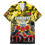Personalized Cowboys ANZAC Day Family Matching Mermaid Dress and Hawaiian Shirt Australian Army - Lest We Forget