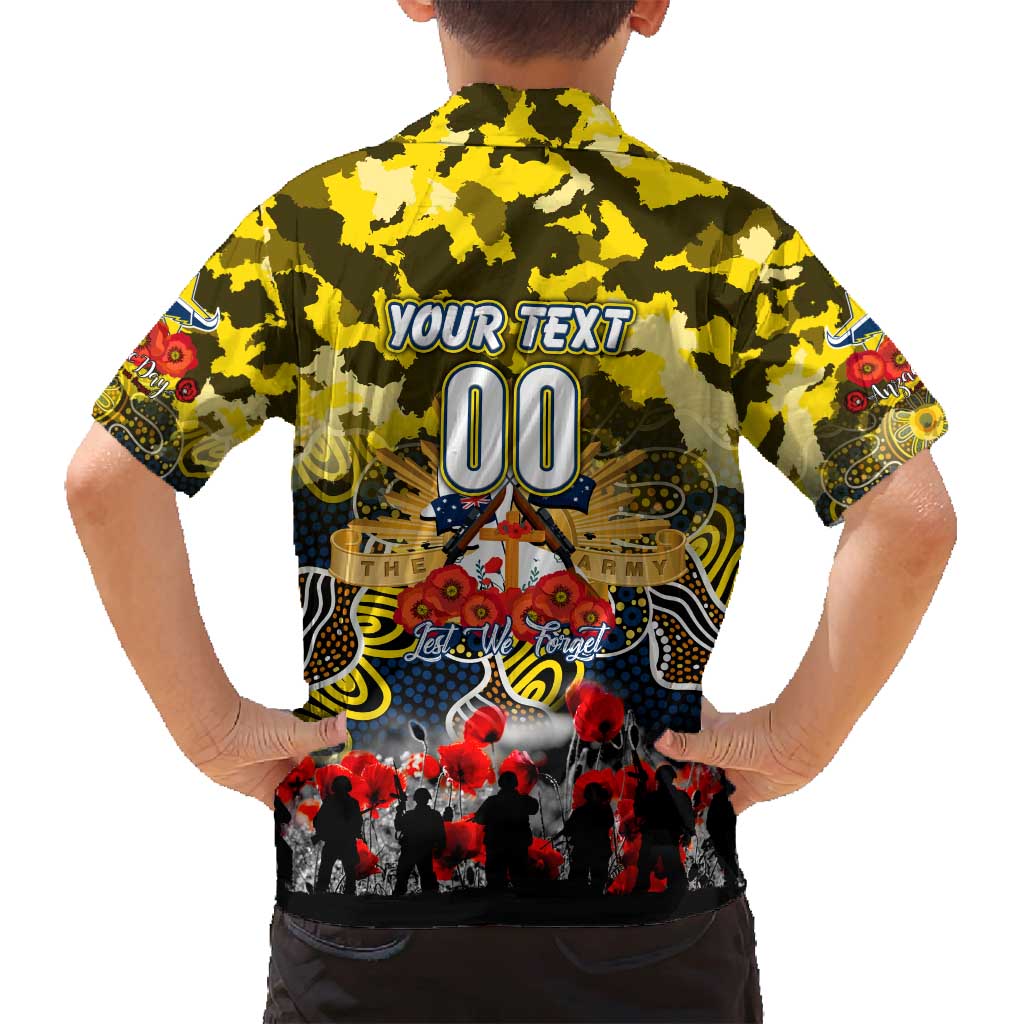 Personalized Cowboys ANZAC Day Family Matching Off Shoulder Maxi Dress and Hawaiian Shirt Australian Army - Lest We Forget