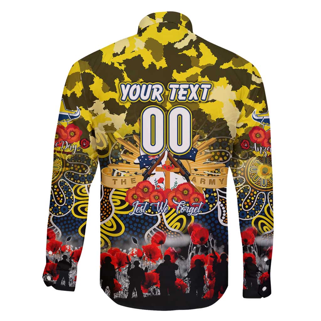 Personalized Cowboys ANZAC Day Family Matching Off Shoulder Maxi Dress and Hawaiian Shirt Australian Army - Lest We Forget