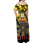 Personalized Cowboys ANZAC Day Family Matching Off Shoulder Maxi Dress and Hawaiian Shirt Australian Army - Lest We Forget