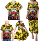 Personalized Cowboys ANZAC Day Family Matching Puletasi and Hawaiian Shirt Australian Army - Lest We Forget