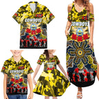Personalized Cowboys ANZAC Day Family Matching Summer Maxi Dress and Hawaiian Shirt Australian Army - Lest We Forget