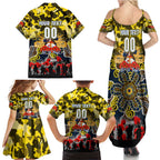 Personalized Cowboys ANZAC Day Family Matching Summer Maxi Dress and Hawaiian Shirt Australian Army - Lest We Forget