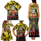 Personalized Cowboys ANZAC Day Family Matching Tank Maxi Dress and Hawaiian Shirt Australian Army - Lest We Forget