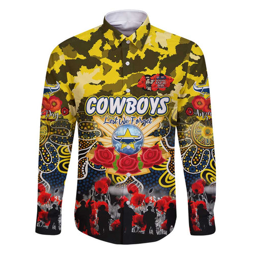 Personalized Cowboys ANZAC Day Family Matching Tank Maxi Dress and Hawaiian Shirt Australian Army - Lest We Forget