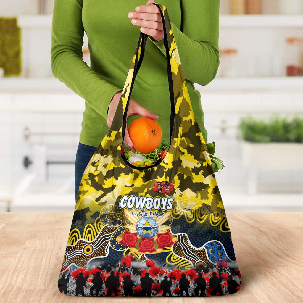 Cowboys ANZAC Day Grocery Bag Australian Army - Lest We Forget