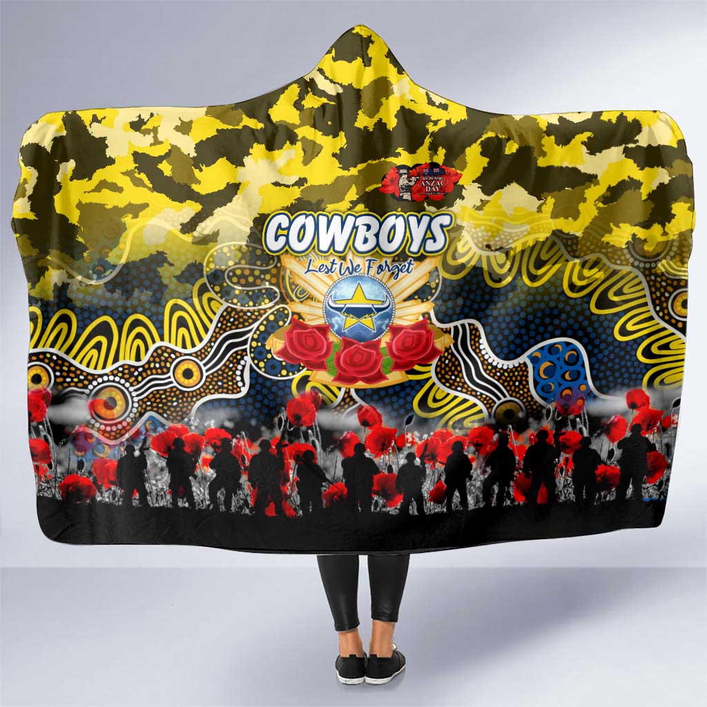 Cowboys ANZAC Day Hooded Blanket Australian Army - Lest We Forget