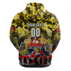 Personalized Cowboys ANZAC Day Hoodie Australian Army - Lest We Forget