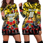 Personalized Cowboys ANZAC Day Hoodie Dress Australian Army - Lest We Forget
