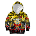 Personalized Cowboys ANZAC Day Kid Hoodie Australian Army - Lest We Forget